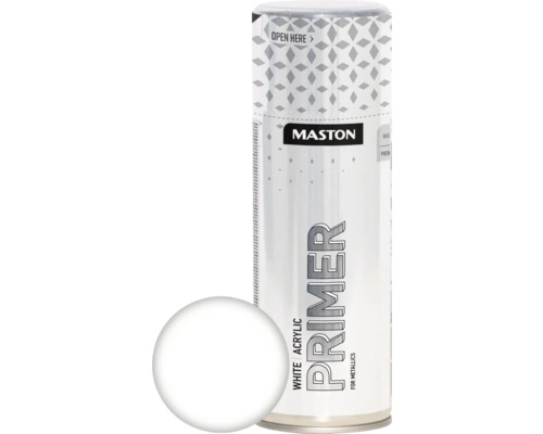 Grund acrilic spray Maston Acrylic Primer alb 400 ml Maston Primer spray pentru metale