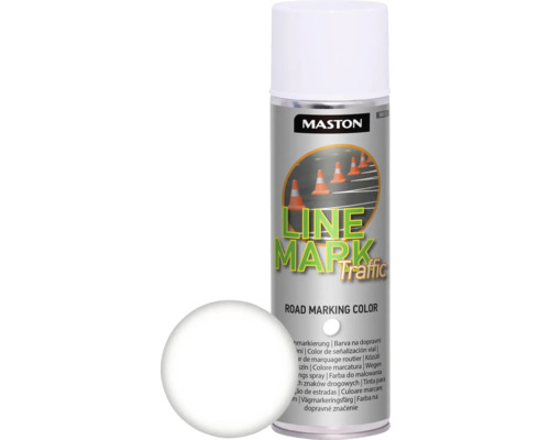 Vopsea spray pentru marcaj rutier Maston Linemark Traffic alb 500 ml