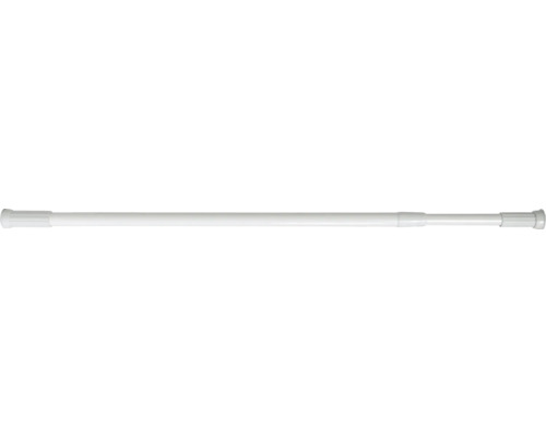 Bară perdea de duș, aluminiu, 70-120 cm, Ø 21mm, alb