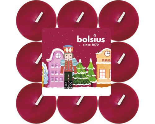 Set 18 lumânări pastile Bolsius roșu durata de ardere 4 h Set 18 lumânări pastile Bolsius roșu durata de ardere 4 h