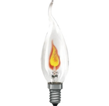 Bec incadescent tip flacără Paulmann E14 3W, glob lumânare decorativă, durată viață 1.000 h-thumb-1