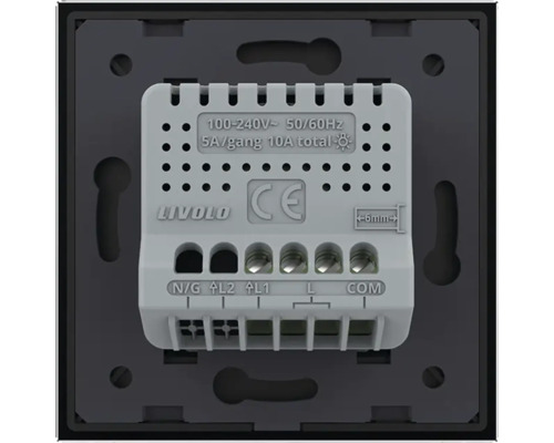 Partea din spate a întrerupătorului Livolo cu marcaj CE