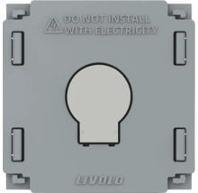 Siglă Livolo. Simbol de avertizare: A nu se instala sub tensiune electrică.