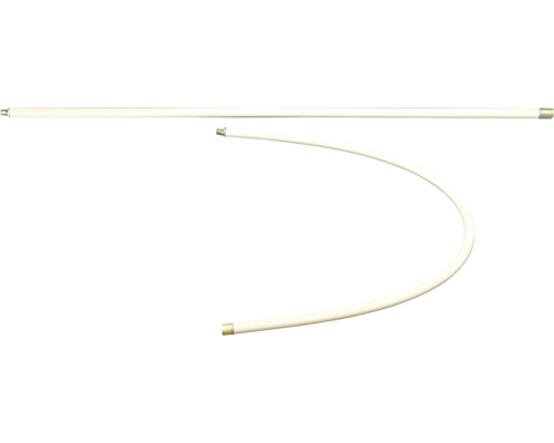 Imagine cu un tub fluorescent drept și unul curbat