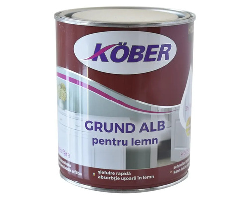 Grund alb profesional pentru lemn Köber 0,75 l Grund alb profesional pentru lemn Köber 0,75 l