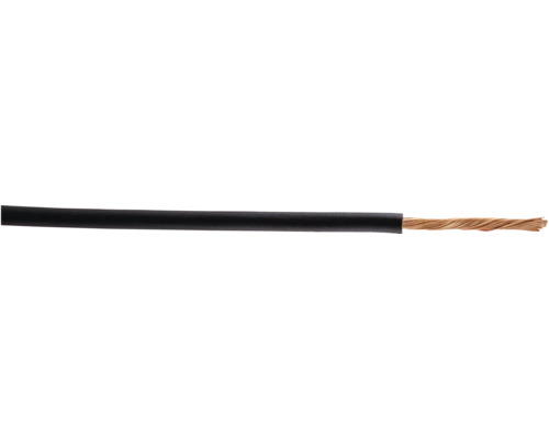 Conductor MYF (H07V-K) 1,5mm² negru, inel 10m Cablu de împământare cu conductor învelit