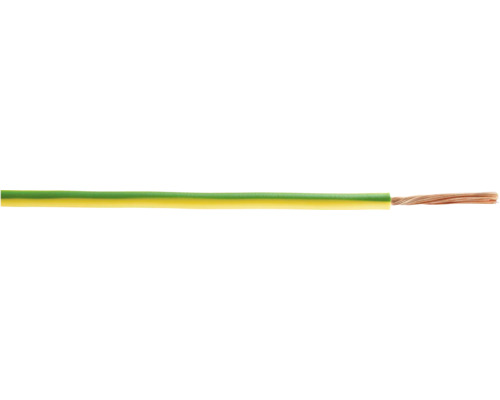 Conductor MYF (H07V-K) 1,5mm² verde/galben, inel 5m Cablu de împământare cu izolație verde-galbenă și fire de cupru neizolate