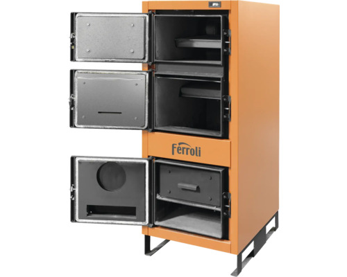 Centrală termică Ferroli cu uși deschise