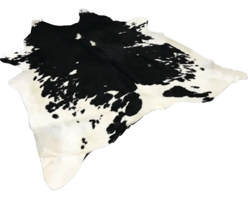 Covor din piele de vacă pătat alb-negru