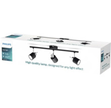 Șină spoturi Meranti GU10 max. 3x35W, metal/negru
