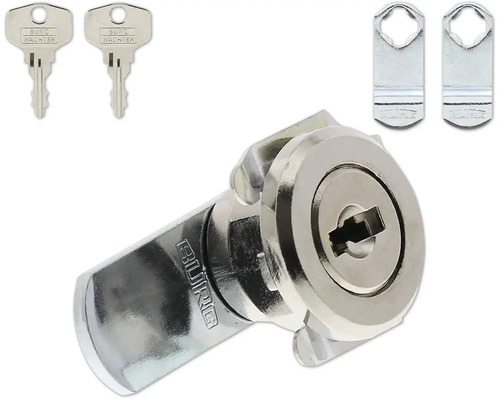 Încuietoare pentru mobilă cu două chei și plăcuțe de închidere