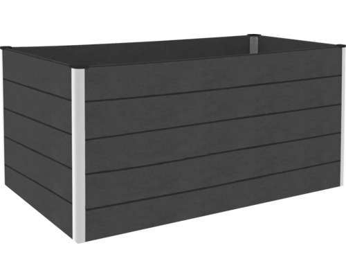 Jardinieră supraînălțată din plastic cu stâlpi de aluminiu