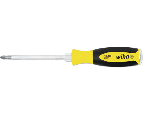 Șurubelniță mecanică cruce PZ2 Wiha 100 mm, crom-vanadiu | HORNBACH