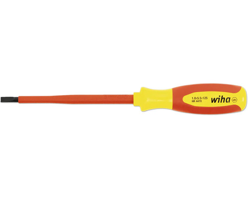 Șurubelniță electrică dreaptă Wiha 5,5x125 mm, testată VDE Șurubelniță electrică dreaptă Wiha 5,5x125 mm, testată VDE