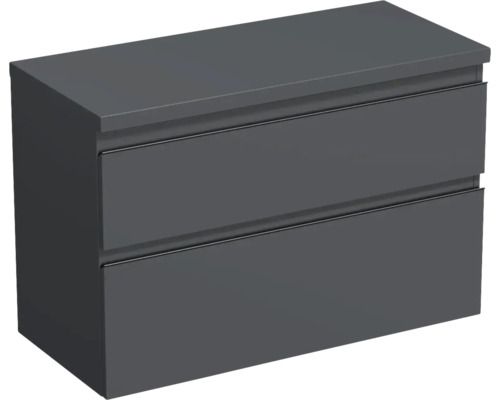 Dulap bază lavoar Jungborn TRENTA, PAL, mâner negru, 100 cm, antracit mat Dulap bază lavoar Jungborn TRENTA, PAL, mâner negru, 100 cm, antracit mat