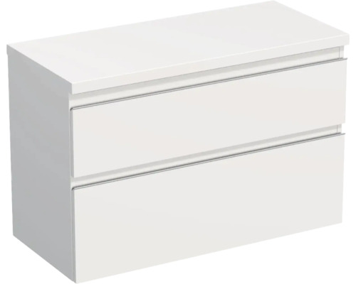 Dulap bază lavoar Jungborn TRENTA, PAL, mâner argintiu, 100 cm, alb mat Dulap bază lavoar Jungborn TRENTA, PAL, mâner argintiu, 100 cm, alb mat