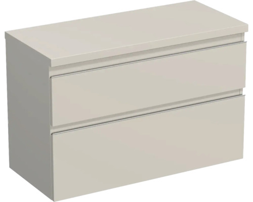 Dulap bază lavoar Jungborn TRENTA, PAL, mâner argintiu, 100 cm, cașmir Dulap bază lavoar Jungborn TRENTA, PAL, mâner argintiu, 100 cm, cașmir