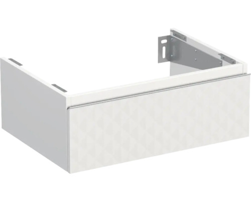Dulap bază lavoar baie suspendat Jungborn TRENTA 70 cm PAL alb mat geometric 2 Dulap inferior lavoar cu model geometric