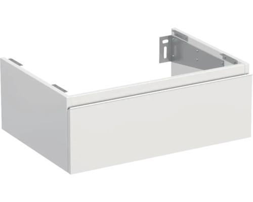 Dulap bază lavoar baie suspendat Jungborn TRENTA 70 cm PAL alb mat mâner alb Dulap inferior lavoar cu sertar și material de fixare