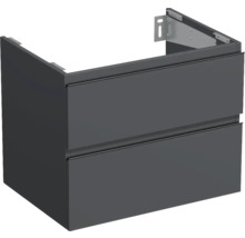 Dulap bază lavoar Jungborn TRENTA, PAL, 2 sertare mâner negru, 70 cm, antracit mat