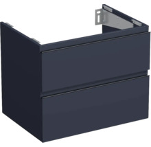 Dulap bază lavoar Jungborn TRENTA, PAL, 2 sertare mâner negru, 70 cm, albastru Marino