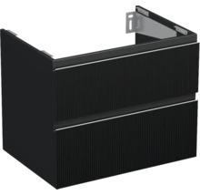 Dulap bază lavoar Jungborn TRENTA, riflaj 3, PAL, 70 cm, negru mat