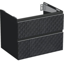 Dulap bază lavoar Jungborn TRENTA, geometric 3, PAL, 70 cm, negru mat