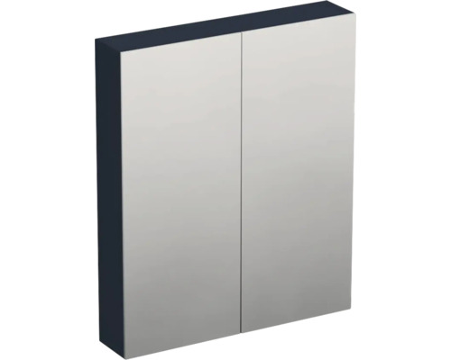 Dulap baie cu oglindă Jungborn TRENTA 60x72 cm PAL albastru Marino mat 2 uşi Dulap cu oglindă cu două uși pentru baie