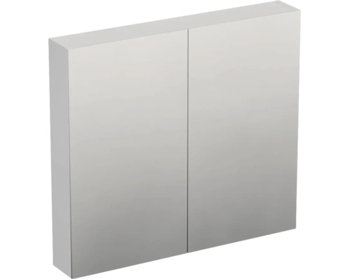 Dulap baie cu oglindă Jungborn TRENTA, PAL, 80x72 cm alb mat