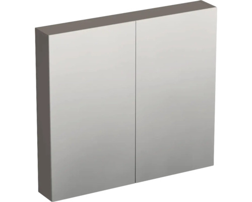Dulap baie cu oglindă Jungborn TRENTA, PAL, 80x72 cm Basalto