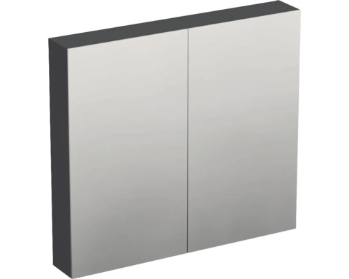 Dulap baie cu oglindă Jungborn TRENTA, PAL, 80x72 cm antracit