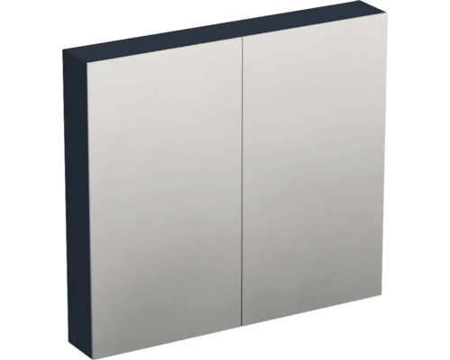 Dulap baie cu oglindă Jungborn TRENTA 80x72 cm PAL albastru Marino mat 2 uşi Dulap cu oglindă cu două uși