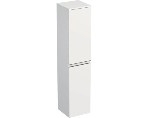Dulap baie înalt suspendat 35x161,8 cm PAL alb mat Jungborn TRENTA st. mâner negru Dulap înalt de baie cu două sertare