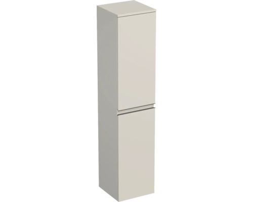 Dulap baie înalt suspendat 35x161,8 cm PAL cașmir Jungborn TRENTA st. mâner negru Dulap înalt cu două uși pentru baie