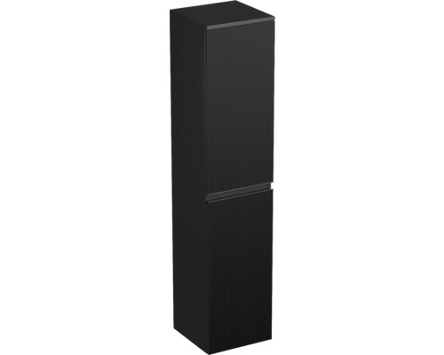 Dulap baie înalt suspendat 35x161,8 cm PAL negru mat Jungborn TRENTA st. riflaj 2 Dulap înalt pentru baie