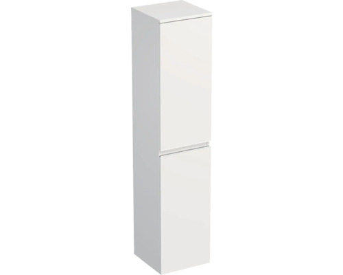 Dulap baie înalt suspendat 35x161,8 cm PAL alb mat Jungborn TRENTA st. mâner alb Dulap înalt de baie alb cu două sertare