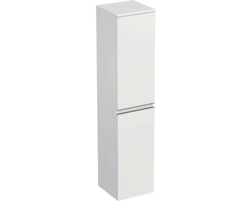 Dulap baie înalt suspendat 35x161,8 cm PAL alb lucios Jungborn TRENTA deschidere dreapta Dulap înalt de baie cu două uși