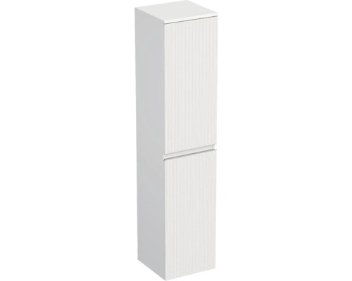 Dulap baie înalt suspendat 35x161,8 cm PAL alb mat Jungborn TRENTA dr. riflaj 2 Dulap de bază alb pentru lavoar cu două uși