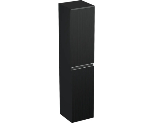 Dulap baie înalt suspendat 35x161,8 cm PAL negru mat Jungborn TRENTA dr. riflaj 1 Frigider-congelator negru