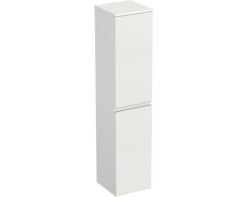 Dulap baie înalt suspendat 35x161,8 cm PAL alb mat Jungborn TRENTA dr. geometric 2 Frigider independent cu două uși