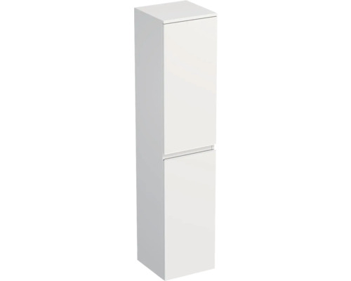 Dulap baie înalt suspendat 35x161,8 cm PAL alb mat Jungborn TRENTA dr. mâner alb Dulap înalt cu două uși pentru baie