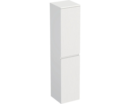 Dulap baie înalt suspendat 35x161,8 cm PAL alb mat Jungborn TRENTA dr. riflaj 1 Dulap înalt cu două uși pentru baie