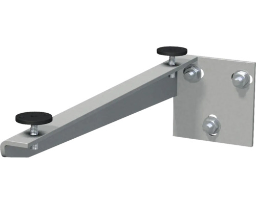 Consolă suport blat lavoar baie 45x10x10 cm gri mat Jungborn TRENTA stânga Suport de perete metalic cu șuruburi pentru fixare