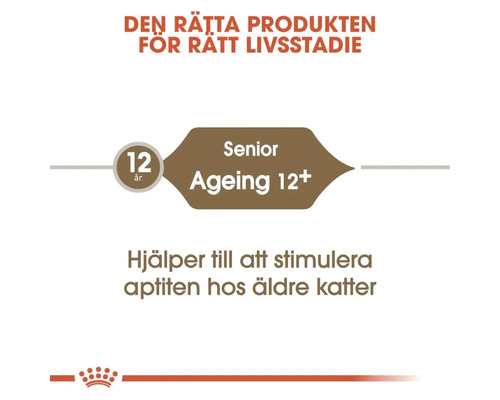 Informații despre produs: hrană pentru pisici pentru seniori de la 12 ani pentru a stimula apetitul.