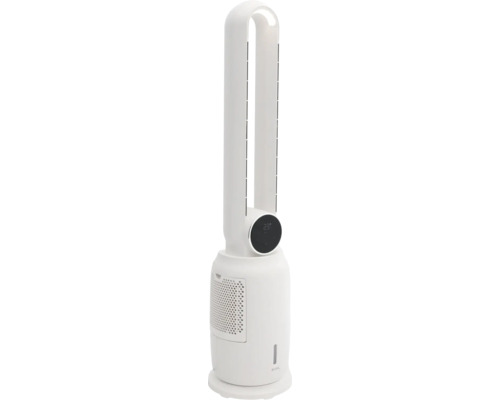 Ventilator turn alb cu afișaj digital