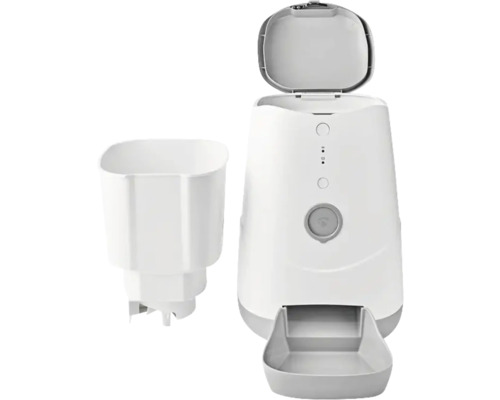 Distribuitor automat de hrană pentru animale de companie cu rezervor de hrană