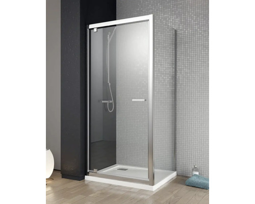 Perete lateral pentru cabină duș Twist DW+S, 80x190 cm, sticlă securizată transparentă, profil crom