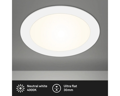 Corp de iluminat încastrat rotund cu lumină albă neutră