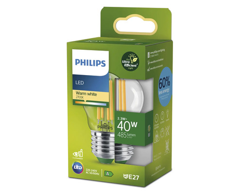 Bec LED Philips, alb cald, 2700K, E27