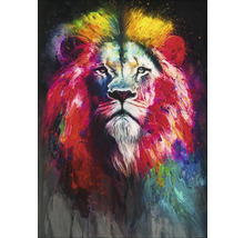 Tablou decorativ de perete cu motiv de leu în reprezentare artistică